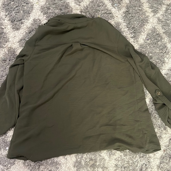 Dark green button up work shirt FRED DAVID SZ: S - Picture 2 of 2